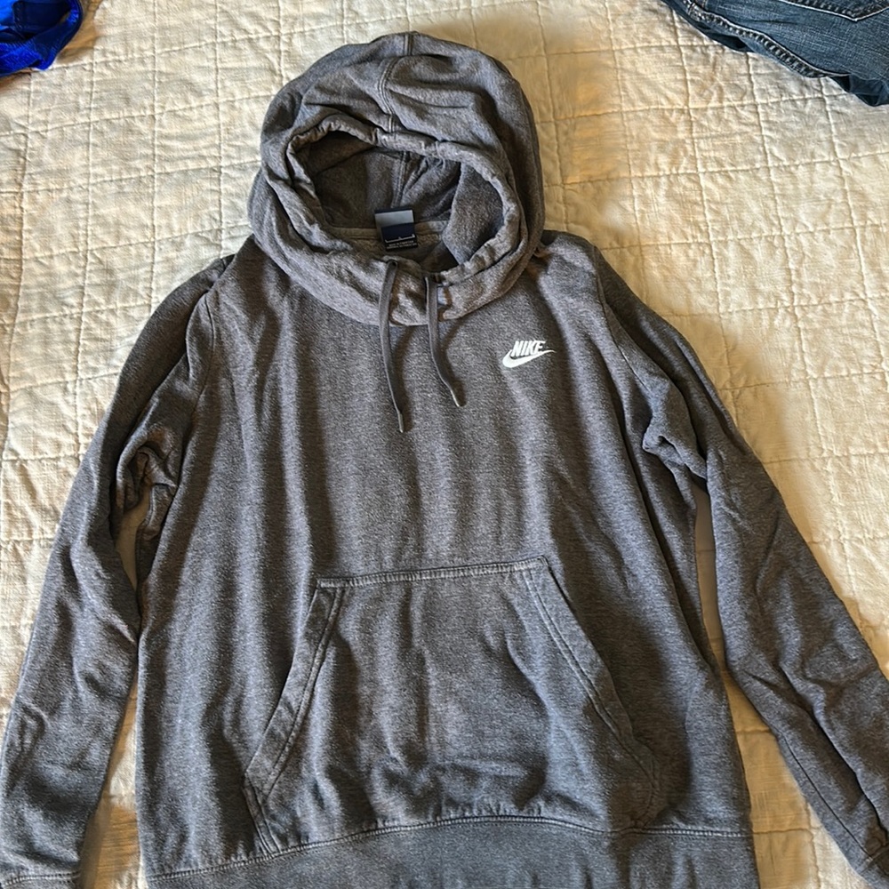 Nike grey cowl neck hoodie
